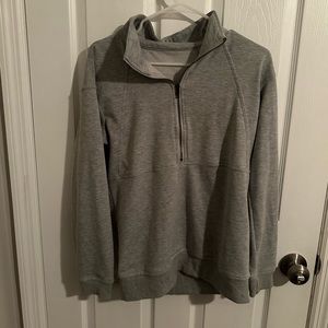 grey half zip